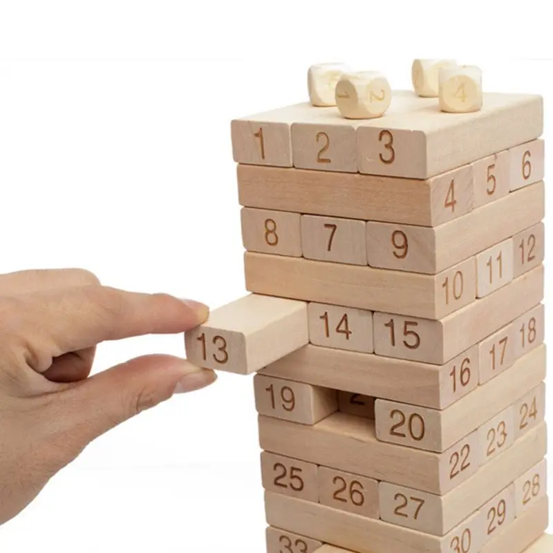 Обучающие игрушки timber Tower деревянный блок для укладки игры-номер матча Playset(48 шт.) 72XC