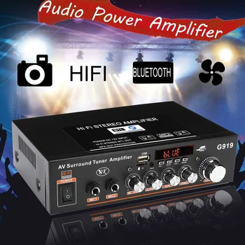 

12V/220V 360W G919 Mini Amplificador Audio bluetooth Stereo Power Amplifier FM SD HIFI 2CH AMP Audio Music Player for Car Home