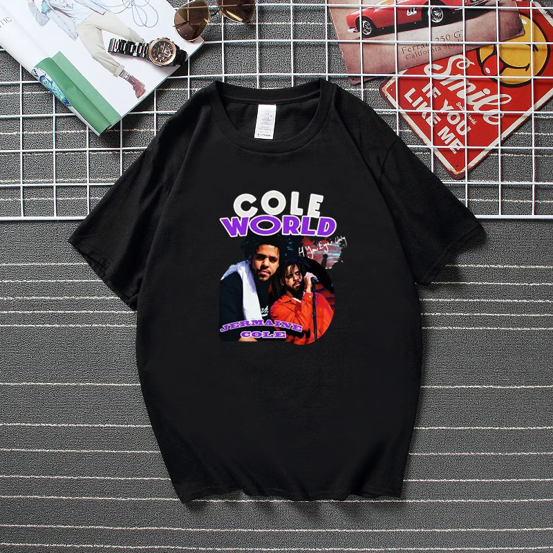 Футболка мужская летняя хлопковая винтажная рубашка J cole Dreamville в стиле