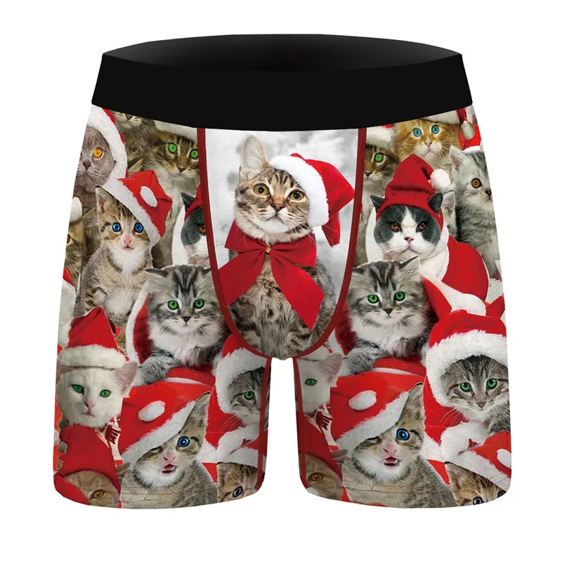 cotton boxers Men's Humorous Underwear 3D Cat Print Funny Boxers Man Breathable Panties Shorts Brand Underpants Sexy Male Novelty Boxer Shorts mens cotton boxer shorts