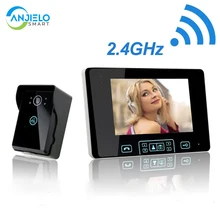 Visiophone sans fil 2.4GHz, interphone avec caméra, sonnette, système pour maison intelligente, Vision nocturne