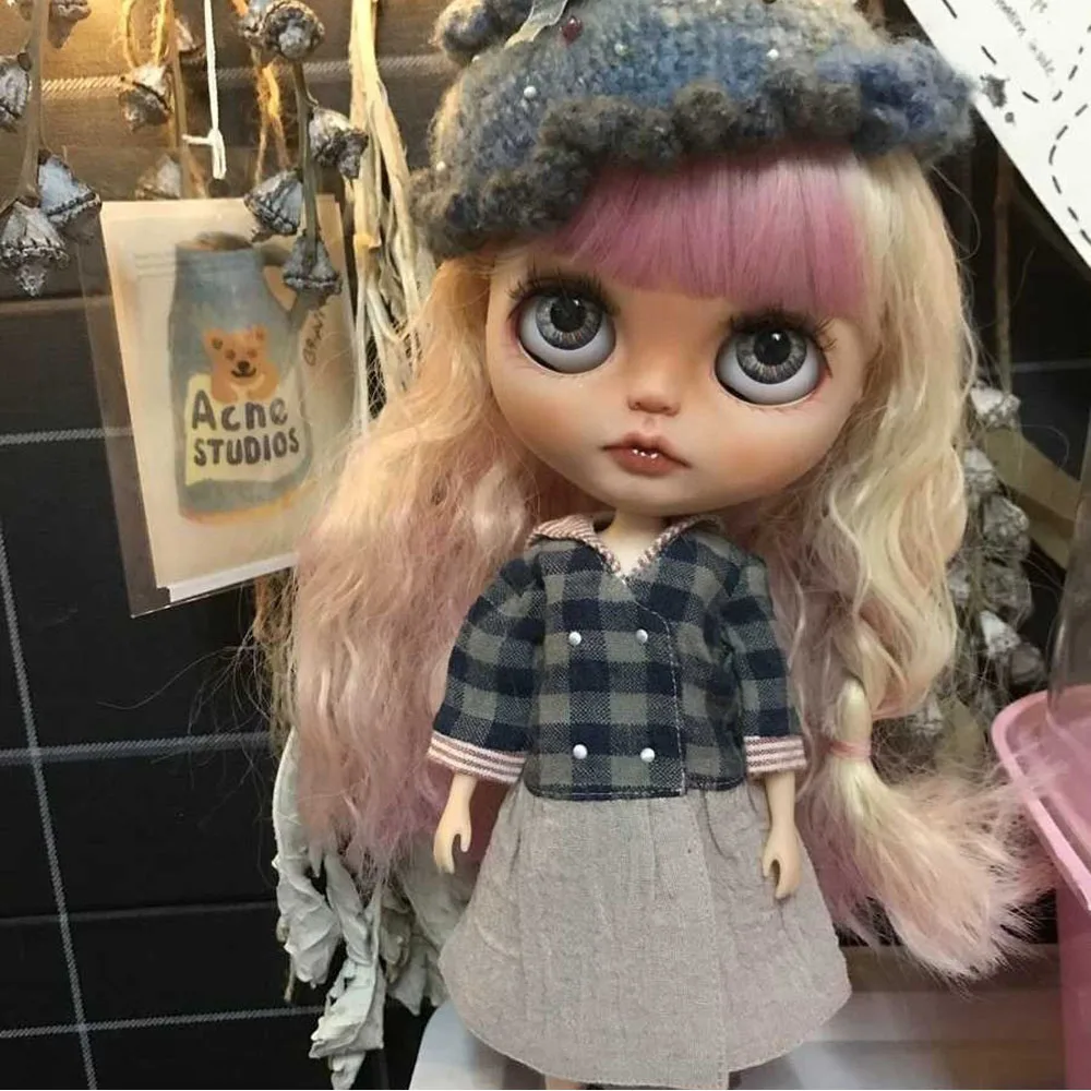 Blyth Doll NBL 1/6 BJD Customized Frosted Face big eyes Fashion girl makeup Ball Jointed Multicolored Series 4 | Игрушки и хобби