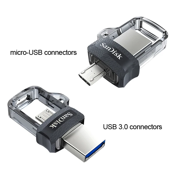 SDDD3 SANDISK Ultra Dual Micro-USB Drive 16G 32G 64G 128G 256GB OTG type-C и Micro USB 3,0/USB3.1 многофункциональная usb-флешка u диск - Цвет: SDDD3