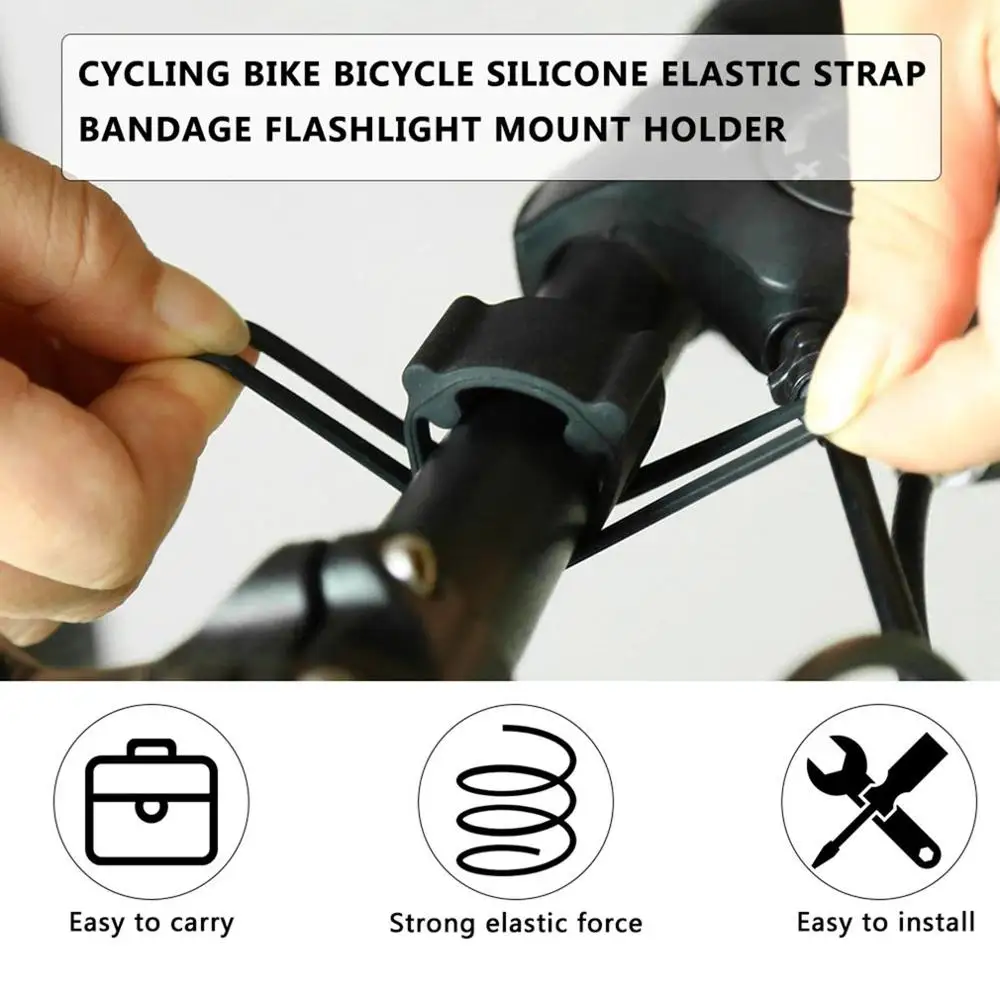 Top Cycling Bike Bicycle Silicone Elastic Strap Bandage Flashlight Mount Holder New Arrival 0 Top Cycling Bike Bicycle Silicone Elastic Strap Bandage Flashlight Mount Holder New Arrival 0