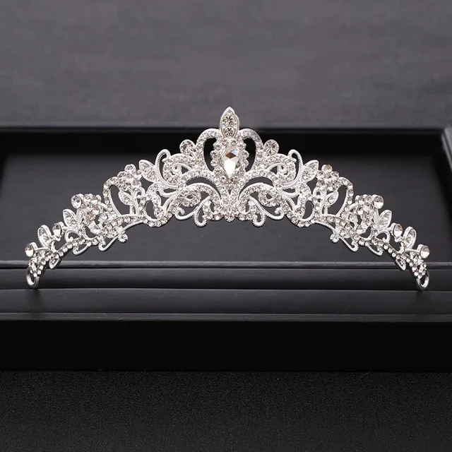 Wedding Crown Hair Jewelry Bridal  Hair Accessories Women Baroque Crown Rhinestones Crystal Tiaras Bride QueenParty Crowns Gift Silver
