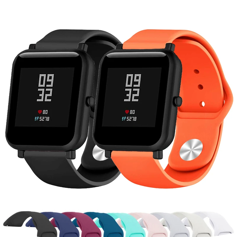 Спортивный ремешок для Huami Amazfit GTS/Bip lite/GTR 42 мм/pace/GTR 47 мм/stratos силиконовый браслет