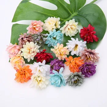 30pcs Mini 3cm Carnations Handmade Artificial Flower Head For Wedding Decoration DIY Wreath Gift Scrapbooking Craft Fake Flower