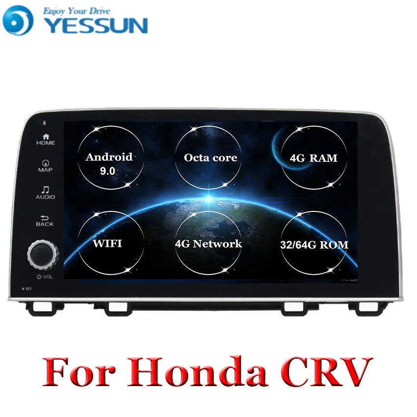 Автомобильный DVD-плеер с Android 9 Восьмиядерный DSP GPS-навигация для HONDA CRV 2017 2018 2019