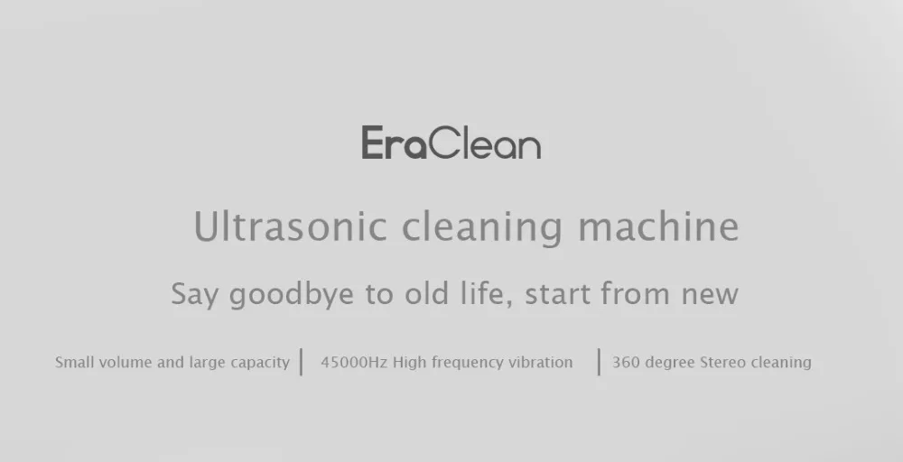 Xiaomi Mijia Youpin EraClean Ultrasonic Cleaning Machine description image