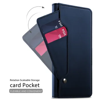 

For Oukitel C16 Pro Case Leather Wallet Flip Stand Cover with Mirror and Card Slots Shell for For Oukitel C16 Pro C17 Pro Case