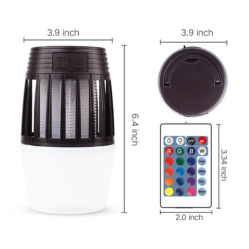 Remote Control Electronic Mosquito Killer Lamp  2 In 1 LED Nigh Light Anti Repellent Fly Bug Zapper Insect Killer Pest Control