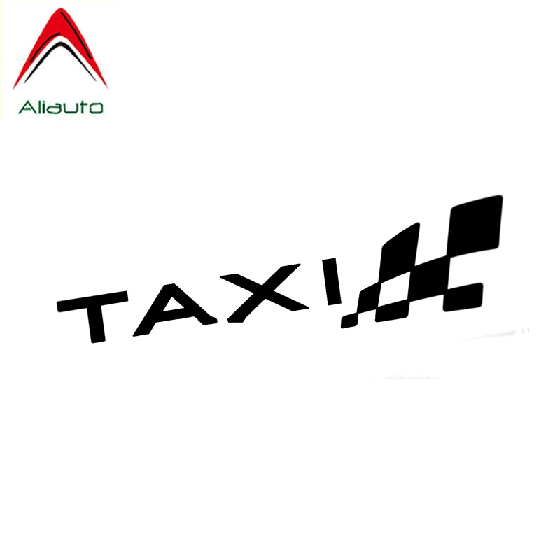Aliauto Fashion Car Sticker Taxi Chequered Flag PVC Sunscreen Waterproof Decals Automobiles Accessories Black/silver 15cm*5cm | Автомобили