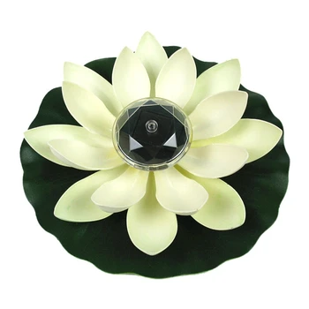 

Solar Lotus Light LED Garden Pool Lamp Water Resistant Outdoor Floating Pond Night Light Auto On/Off for Garden Pool Party Gift