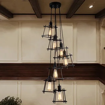 

Nordic creative personalized restaurant chandelier three-headed dining room light bar art table iron diamond decorative small ch