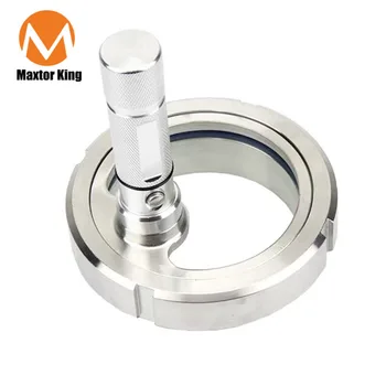 

MK DN50 DN80 DN100 Sanitary Sight Glass SS304 Stainless Steel Welded Observation Sight Glass Hole with Aluminum Flashlight