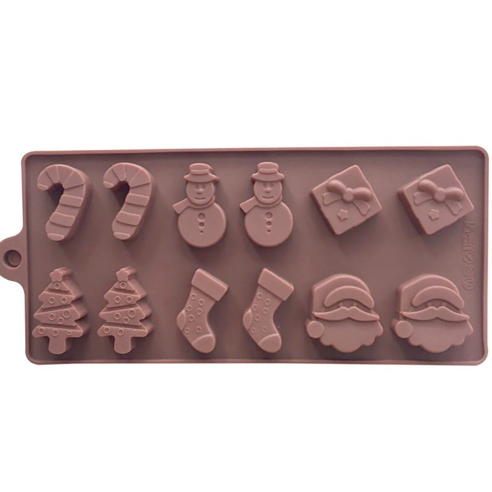 1PC New Christmas Series Supplies Socks Tree Snowman Gift Silicone Baking Tray Candy Chocolate Mold Navidad Xmas 1PC New Christmas Series Supplies Socks Tree Snowman Gift Silicone Baking Tray Candy Chocolate Mold Navidad Xmas