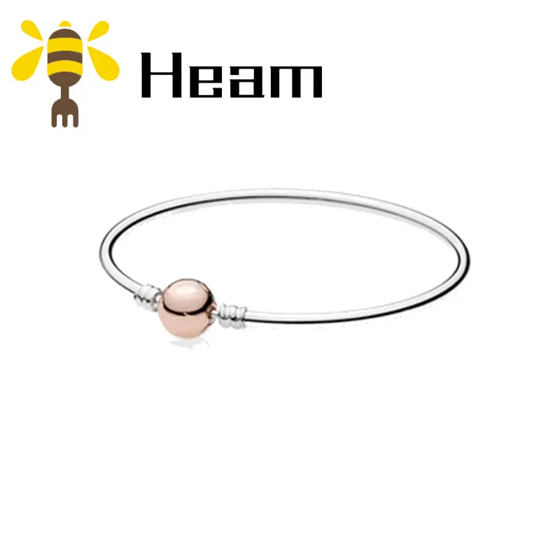 Heam, высокое качество,, Стерлинговое Серебро, 925 пробы, pan, очаровательный браслет для женщин, модный, элегантный, роскошный, сделай сам, аутентичное ювелирное изделие - Окраска металла: style 1