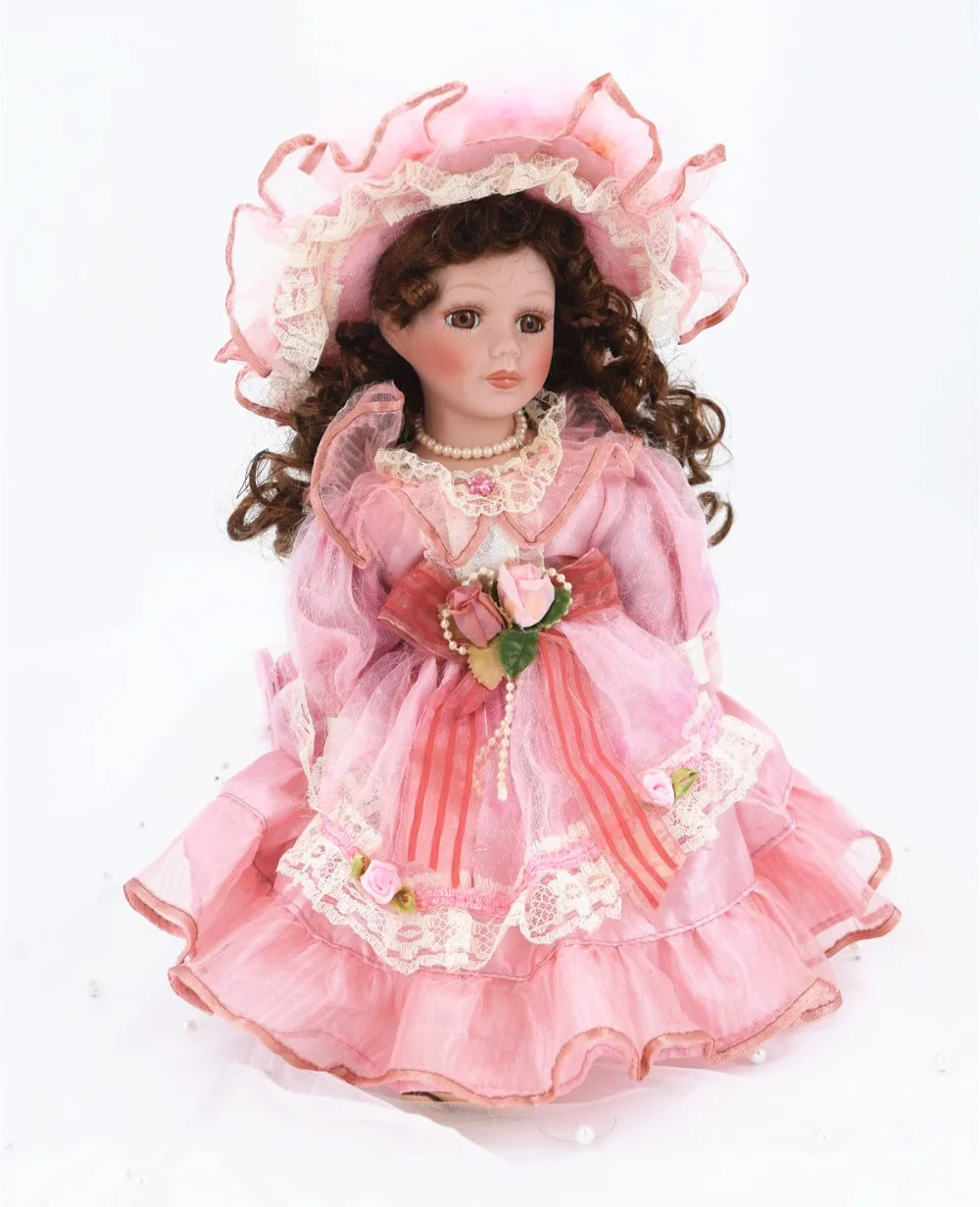 32 см винтажная кукла принцессы Виктории розовая фарфоровая Керамическая кукла девочка день рождения День Святого Валентина рождественский подарок домашний декор