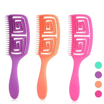 

Comb Hair Brush Comb Square Spa Massage Combing Hairbrush Inserts Combs Anti-static Flexible Suitable for women escova de cabelo