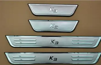 

Stainless steel Scuff Plate/Door Sill Protector Sticker Car Styling For 2013-2018 KIA K3 car-styling