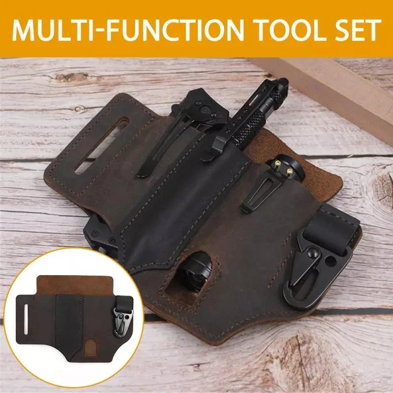 

Multifunctional Waist Bag Flashlight Knife Cover Olecranon BuckleTactical Covers Outdoor Camping Tool Cover Waists Bags Duable