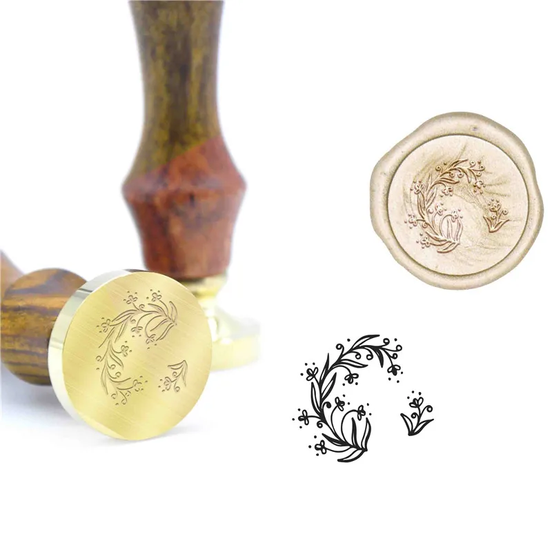 Wax seal 03 Волна восковый узор печать штамп B47 индивидуальный восковой штамповки букв для ювелирных изделий штамп деревянная ручка DIY древняя печать ретро штамп - Цвет: Wax seal 03