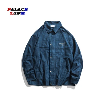 

Harajuku Retro Men Jackets Coats Hip Hop Streetwear Oversize Button Autumn New Man's Jackets Coats jaqueta masculino