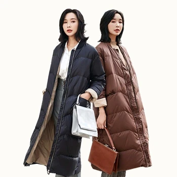 

Down Jackets Parka Women Long 2019 Winter Jacket Overknee Down Clothes Thickening Keep Warm Loose Coat Outerwear Coats Duck Fur