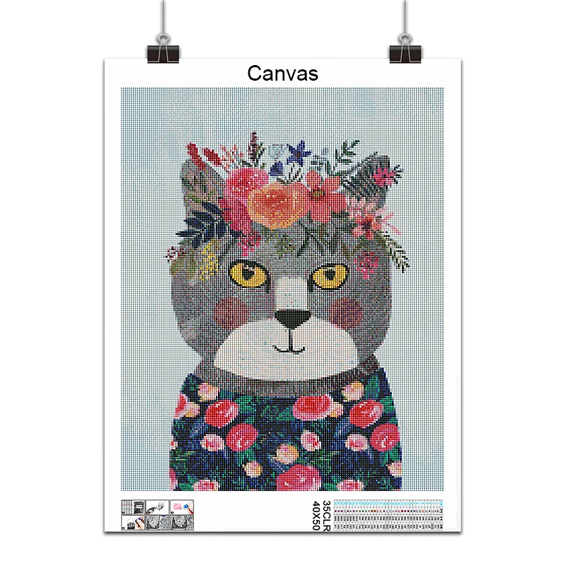 5D DIY Diamond Painting Kit Paint animal dog cat tiger rabbit pig ostrich Full Square&Round embroidery mosaic Cross stitch decor