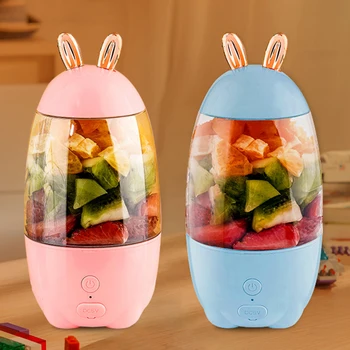 

Portable Juicer Household Electric Juicer Cup Fruits USB Charging Mini Smoothie Blender Outgoing Juicer Extractor Rabbit Shape