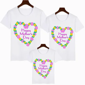 

Cartoon print family matching clothes T-shirt mom and me clothes happy mother's day TShirt 2020 mother's day gift Harajuku shirt