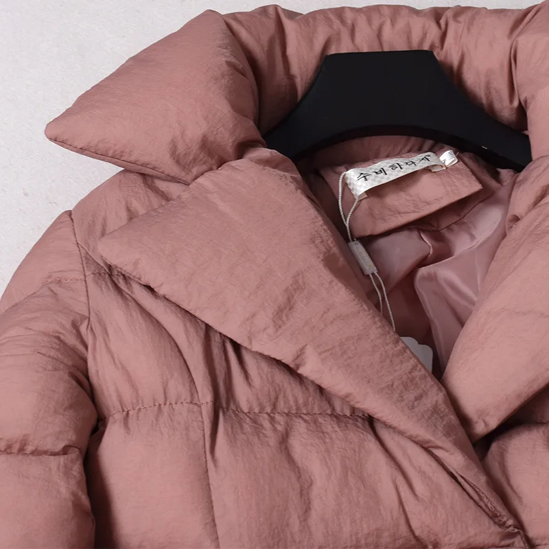 

2019 Autumn And Winter New Style down Jacket Cotton-padded Clothes Women's Slim Fit Slimming Mid-length Elegant Cotton Overcoat