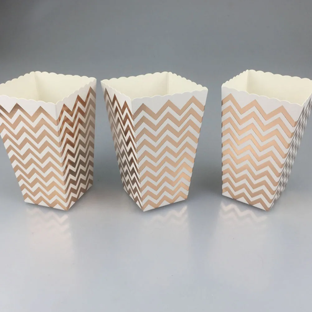 48pcs 50pcs Popcorn Box Party Favors Cartons Paper Popcorn Boxes Snack Food Container Holder Birthday Baby Shower Movie Theater