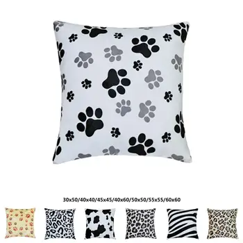 

Leopard Cow Zebra Printed Sofa Throw Pillow Cover Home Decorative Pillow Case Animal Pattern Sofa Cushion Cover Multi Sizes