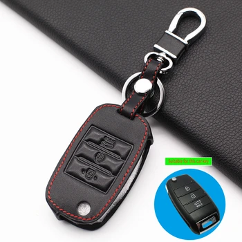 

100% Leather Key Chain Ring Cover Case Holder for KIA Ceed K3 K4 K5 Sorento Sportage R QL KX5 KX3 KS3 RIO Car wallet