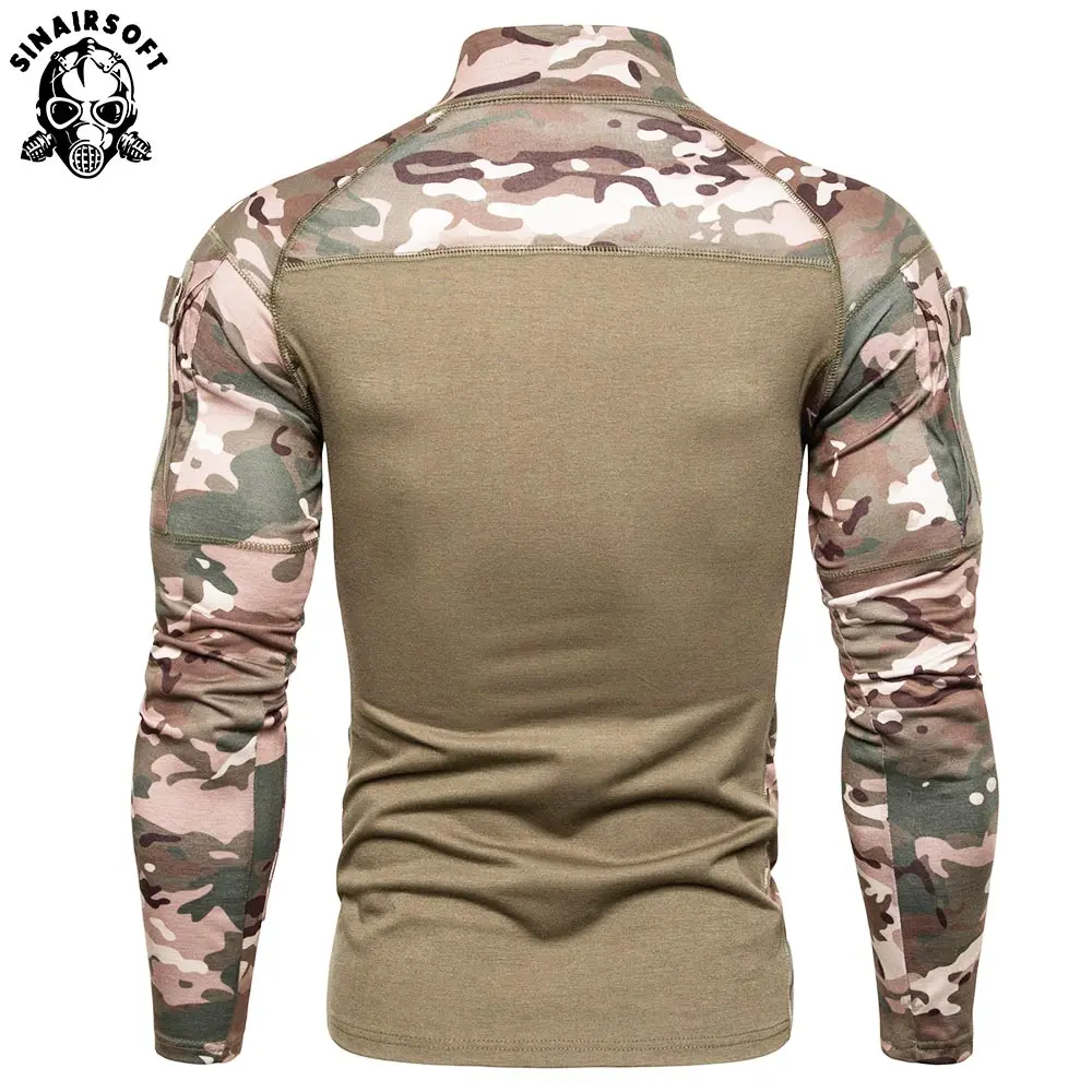 SINAIRSOFT мужские армейские зеленые тактические Футболки с длинным рукавом, камуфляжная походная футболка, осенняя одежда для охоты и пейнтбола