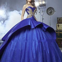 Платье для бала-маскарада тёмно-синие платья на выпускной класса Люкс Аппликация золотого цвета с баской вышивка бальные платья; Очаровательная Женская обувь под 16 обувь для девочек