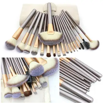 

Miji Mila Makeup Brushes, 18PCS Professional Beauty Synthetic Foundation Powder Makeup Brushes Sets Concealer Brushes