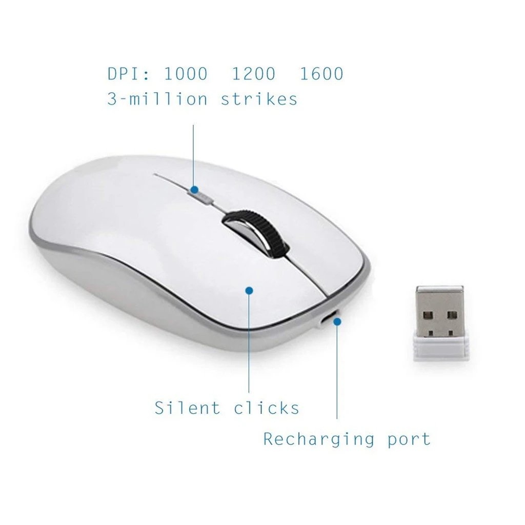 2.4Ghz Wireless Keyboard + Mouse Combo for iOS Windows 10/7/XP Android Laptop PC Wireless Mice And Keyboard Set W/ USB Receiver