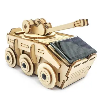 

Wooden Solar Tank Model Kits DIY Educational Science Kits DIY Educational Science Kits for Kids Age 8-12