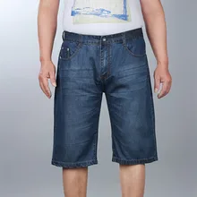 Летние джинсовые шорты мужские свободные супер большие джинсовые шорты высокого качества 90% хлопок стрейч мужские короткие джинсы плюс большие размеры 32 до 52