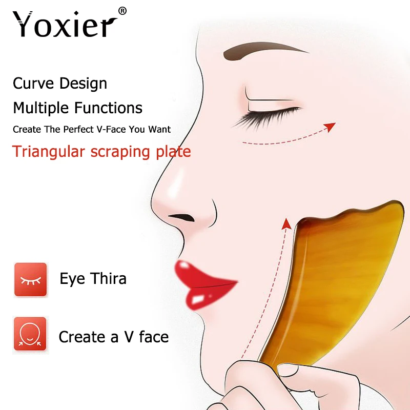 Yoxier массаж скребком гуаша акупунктурный уход за лицом спа массажер для лица