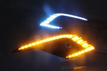 

A Set Three Colors LED Daytime Day RUNNING Fog Lights DRL Run lamp For Mazda 6 Atenza 2017-2018