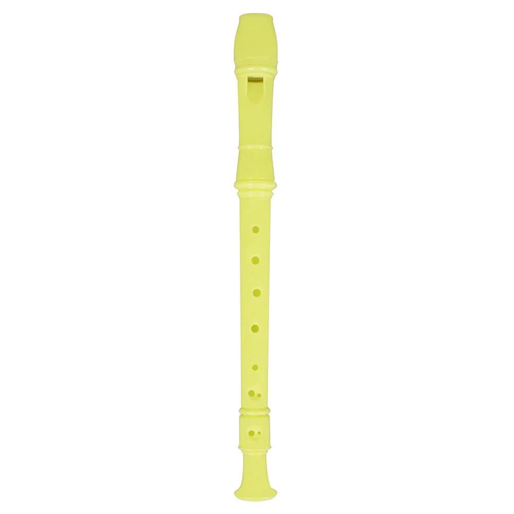 Музыкальный инструмент сопрано Регистраторы 8-отверстие ABS Регистраторы с шомпол для начинающих музыкальный инструмент для детей сопрано - Цвет: Цвет: желтый