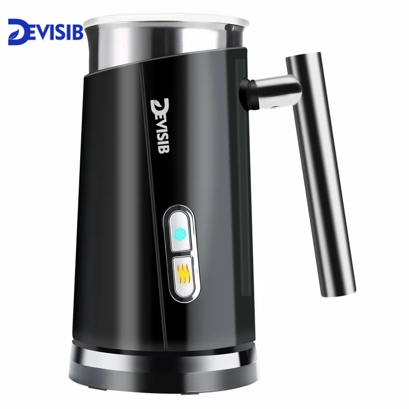 Cena DEVISIB 300ML automatyczny spieniacz do mleka mleko do gotowania na parze elektryczny Cappuccino gorąca zimna kawa ze stali nierdzewnej CE GS 3 lata gwarancji