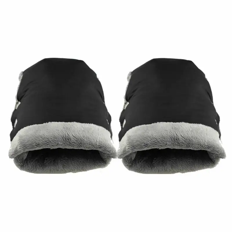 Черный Winter Thicken Stroller Gloves Pushchair Hand Muff Mitten Waterproof Pram Accessory - Цвет: Черный
