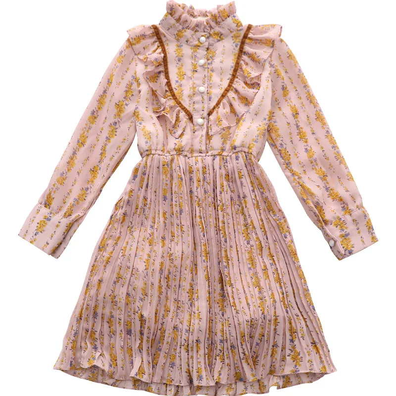 

Flora Girls Dress Long Sleeve 2019 Girls Dresses for Party and Wedding Flora Princess Dress In Kids Girls Children Clothes