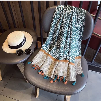 

BOHEMIAN scarf for women autumn spring Mexico style hippie vintage ethnic long print patchwork scarf muffler cape shawl