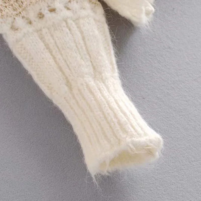 RZIV осень и зима женский свитер Повседневный сплошной цвет сшивание высокий воротник длинный рукав свитер