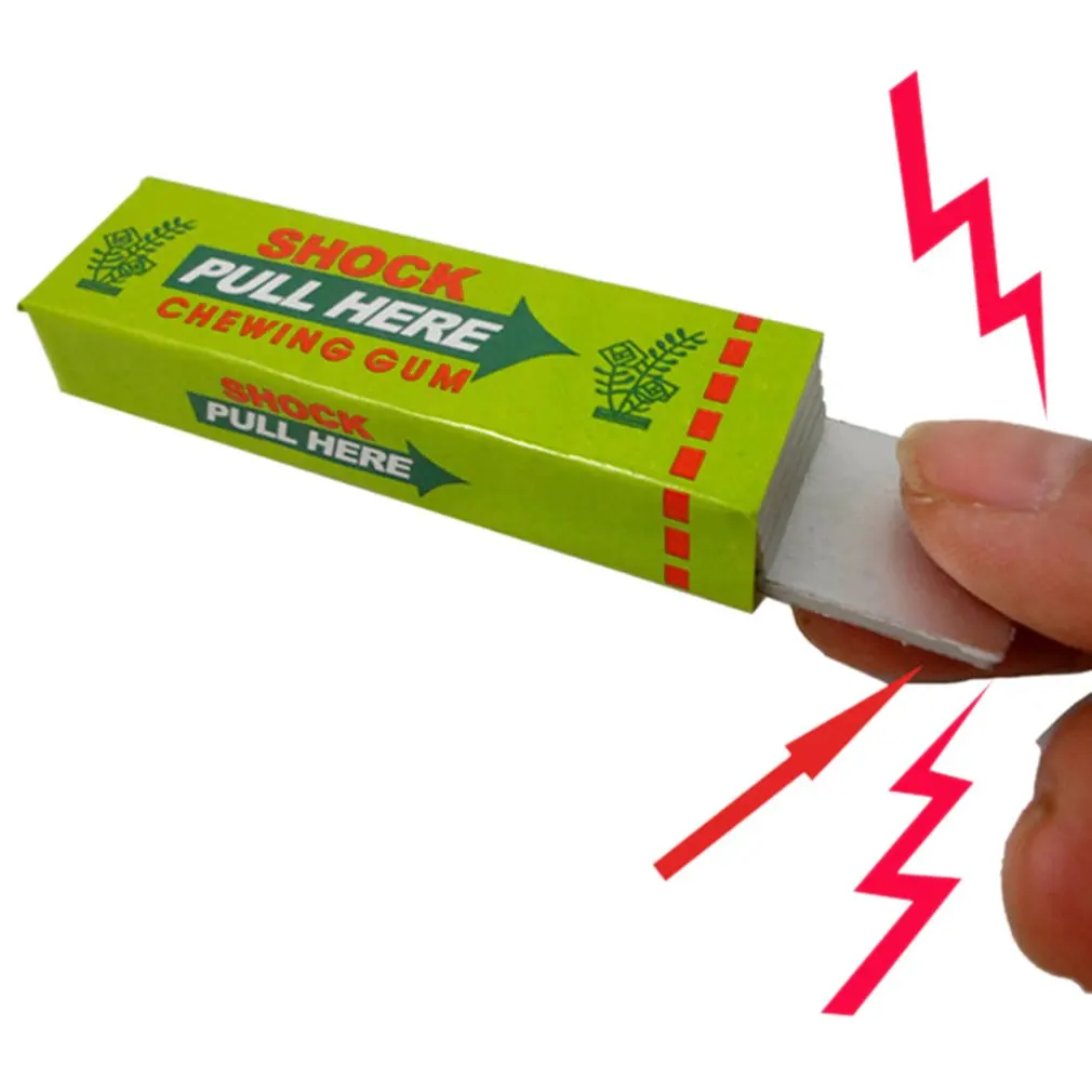 Novelty Electric Shock Shocking Chewing Gum Pull Out Head Fashionable Unique Fantastic Safety Trick Joke Funny Toys for Gif